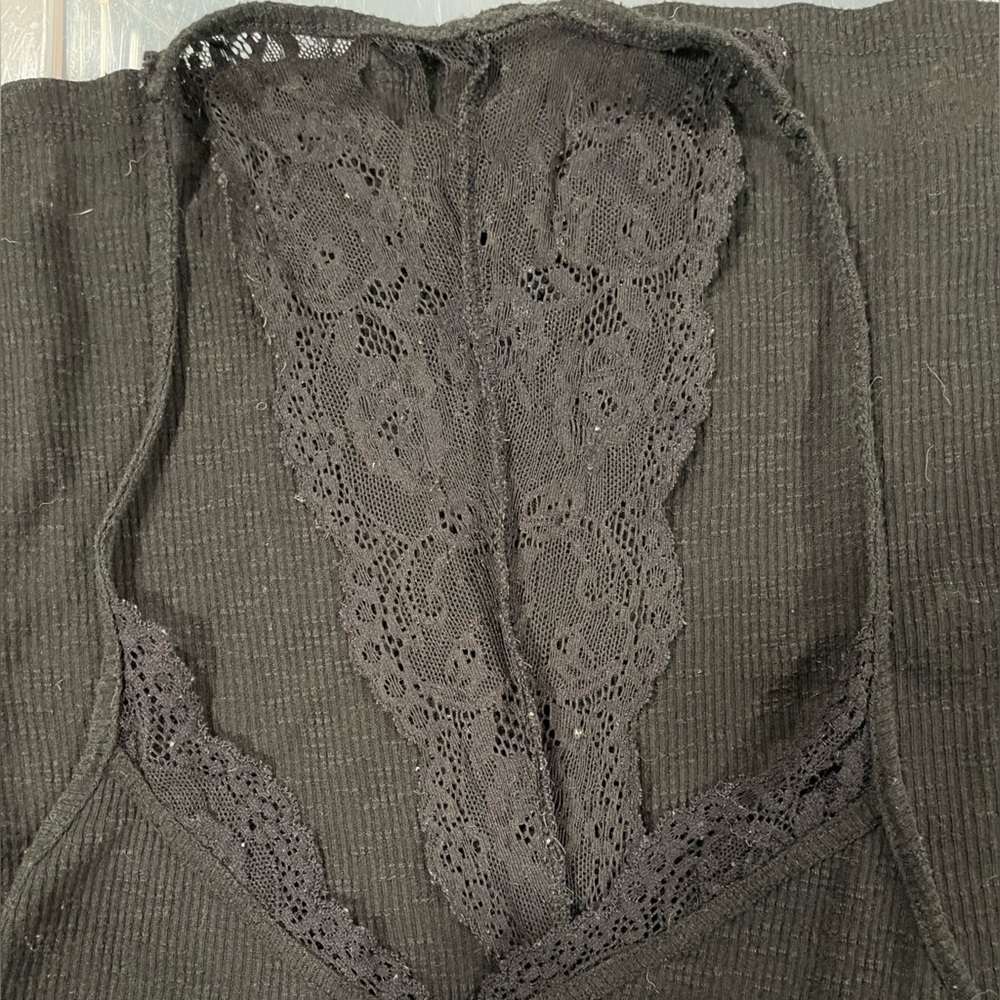 Express Black Lace Racerback Tank - Picture 3 of 4